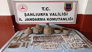 Şanlıurfa'da çeşitli dönemlere ait 528 parça tarihi eser ele geçirildi