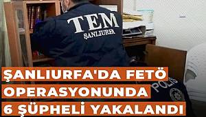 Şanlıurfa'da FETÖ operasyonunda 6 şüpheli gözaltına alındı
