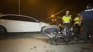 Adana'da otomobille çarpışan motosikletteki 2 polis yaralandı