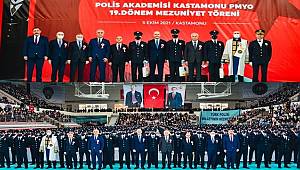Bakan Soylu’nun Katılımıyla Kastamonu Polis Meslek Yüksekokulu 19. Dönem Mezuniyet Töreni Gerçekleştirildi