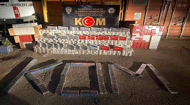 Gaziantep'te 10 bin 790 paket kaçak sigara ele geçirildi 