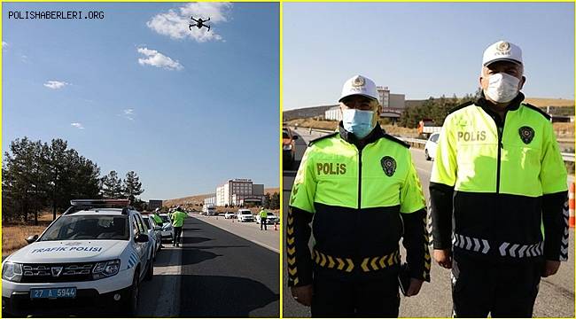 Gaziantep'te drone ile trafik denetiminde 20 sürücüye ceza kesildi