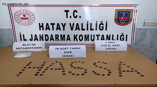 Hatay'da uyuşturucu ve tarihi eser kaçakçılığı operasyonunda 4 şüpheli yakalandı