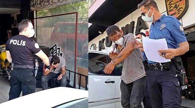 Hırsızlık şüphelisinin gözyaşları gözaltına alınmasına engel olamadı