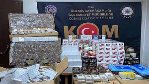 İzmir'de kilolarca kaçak tütün ele geçirildi
