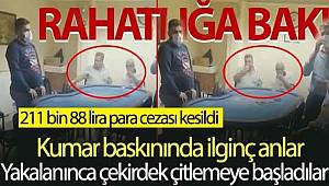 Kumar oynarken polise yakalanınca çekirdek çitlediler