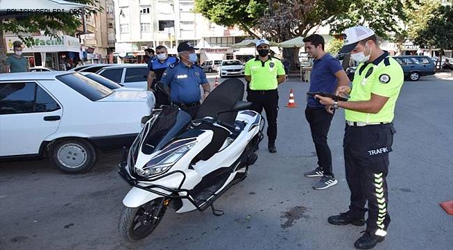 Kumluca'da motosiklet sürücülerine yönelik denetim yapıldı