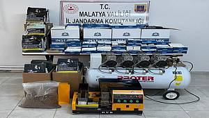 Malatya'da kaçak sigara üretimi yapılan eve operasyon düzenlendi