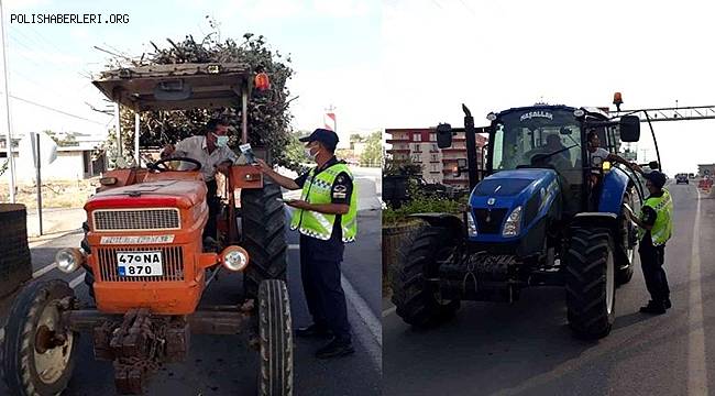 Mardin'de jandarma traktörleri denetledi