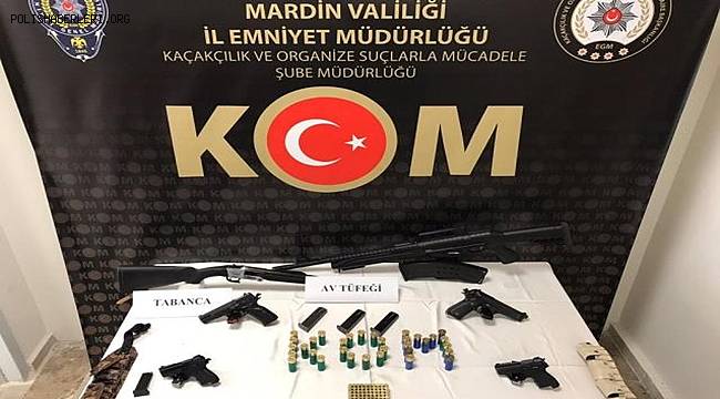 Mardin'de silah kaçakçılığı operasyonunda yakalanan 7 zanlı tutuklandı