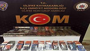 Mersin'de 136 paket bandrolsüz nargile tütünü ele geçirildi 