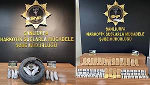Şanlıurfa'da 3 otomobilde 149 kilogram uyuşturucu ele geçirildi