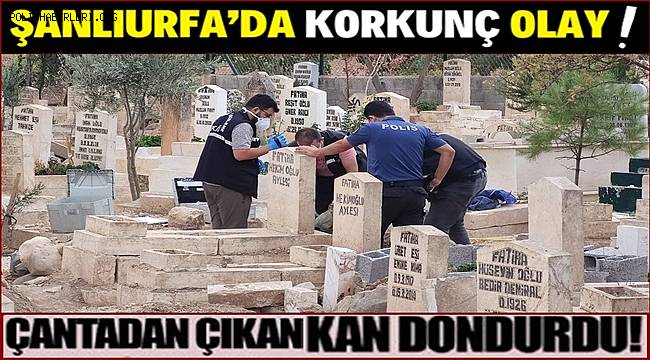 Şanlıurfa'da mezarlığa bırakılan çantada 2 aylık cansız bebek çıktı