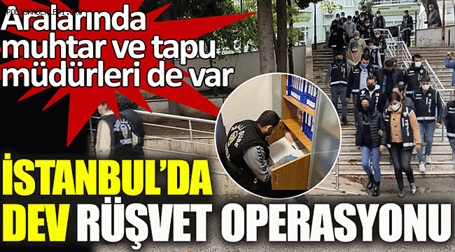 Şile'de tapuda rüşvet operasyonu : 87 gözaltı