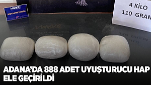 Adana’da 888 adet uyuşturucu hap ele geçirildi 