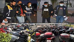 Adana'da motosiklet ve elektrikli bisiklet hırsızlarına düzenlenen operasyonda 14 gözaltı 
