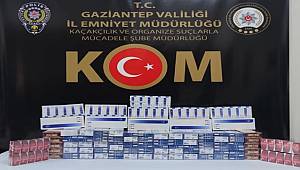 Gaziantep'te gümrük kaçağı 16 bin 850 paket sigara ele geçirildi