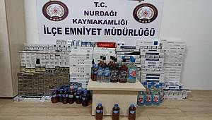 Gaziantep'te kaçak sigara ve içki ele geçirildi 