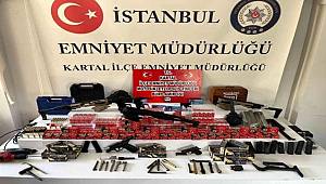 Kartal'da baskın yapılan depodan cephanelik çıktı