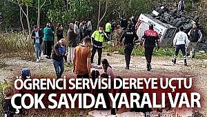 Kocaeli'nin Gebze ilçesinde öğrenci servisi dereye uçtu çok sayıda yaralı var