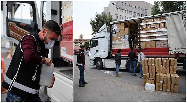 Mersin'de 1000 litre etil alkol ele geçirildi