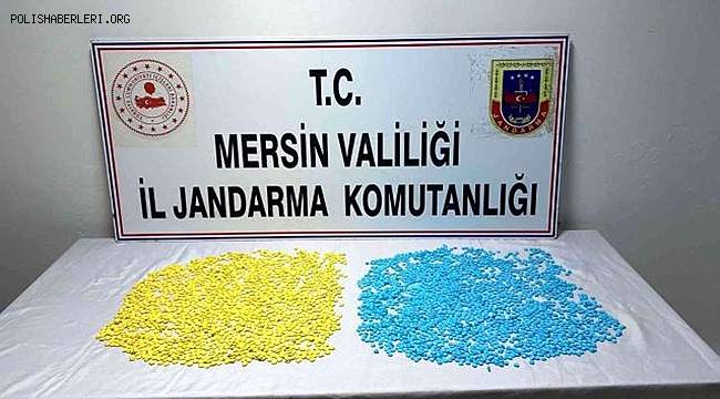 Mersin'de 5 bin 700 adet uyuşturucu hap ele geçirildi 