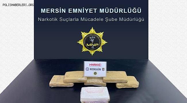 Mersin Uluslararası Limanı'nda, 6 kilo 750 gram kokain ele geçirildi 