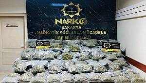 Sakarya'da 64 kilo 660 gram skunk ele geçirildi 