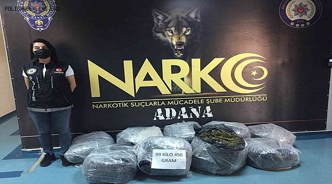 Sebze kasası arasında 99 kilo 450 gram esrar ele geçirildi