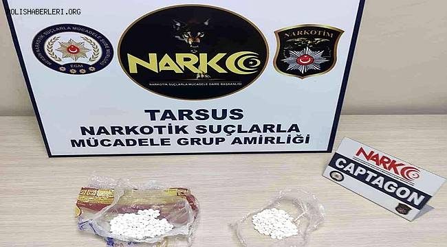 Tarsus'ta 474 uyuşturucu hap ele geçirildi 