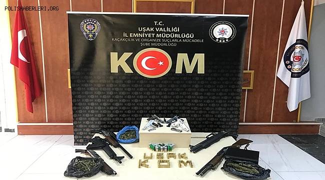 Uşak'ta 220 polisle şafak operasyonu 