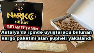 Antalya'da içinde uyuşturucu bulunan kargo paketini alan şüpheli yakalandı