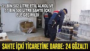 Bursa merkezli sahte içki operasyonunda 24 şüpheli yakalandı 