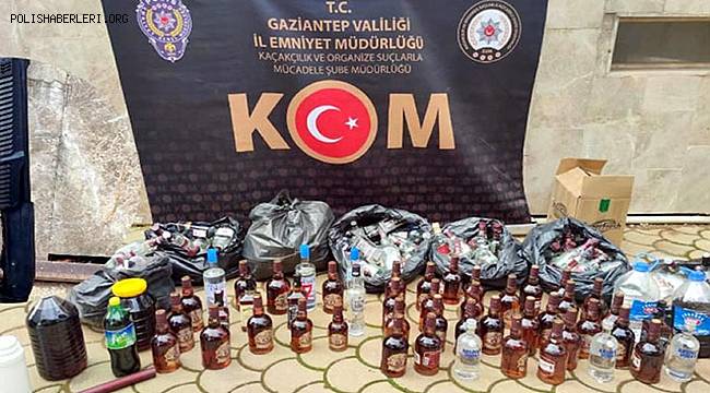 Gaziantep'te sahte içki imalathanesine baskın, 1 gözaltı