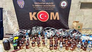 Gaziantep'te sahte içki imalathanesine baskın, 1 gözaltı