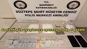 Gaziantep'te uyuşturucu operasyonunda 5 gözaltı 