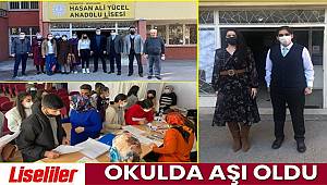 Hasan Ali Yücel Anadolu Lisesinde Öğrenciler Aşı Oldu