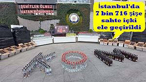 İstanbul'da yılbaşı öncesinde 7 bin 716 şişe sahte içki ele geçirildi