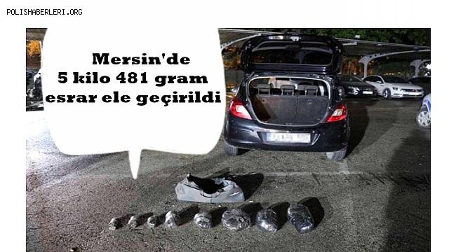 Mersin'de 5 kilo 481 gram esrar ele geçirildi 