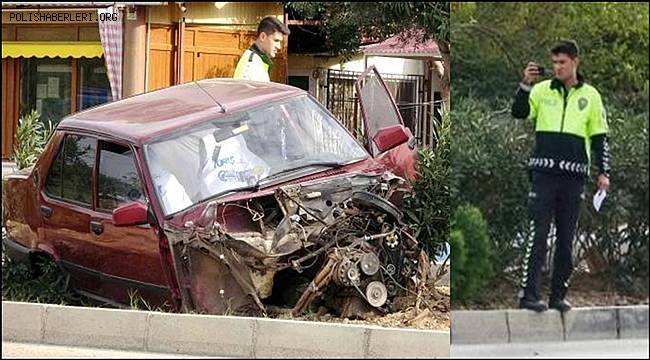 Mersin'de kaza yapan aracın ön kısmını polis tam 60 metre ileride buldu