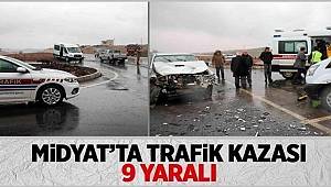 Midyat'ta trafik kazası 9 yaralı