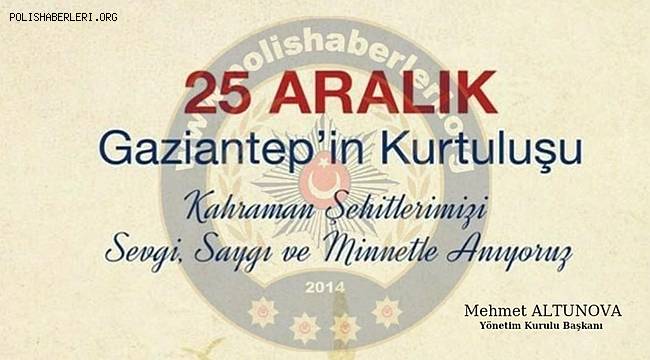Polis Haberleri Başkanı Altunova'dan 25 Aralık Mesajı