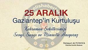 Polis Haberleri Başkanı Altunova'dan 25 Aralık Mesajı