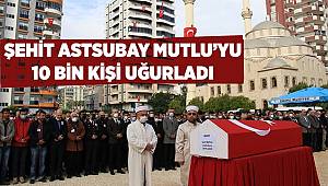 Şehit Astsubay Mutlu'yu 10 bin kişi uğurladı 