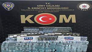 Siirt'te 2 bin 770 bin paket kaçak sigara ele geçirildi 