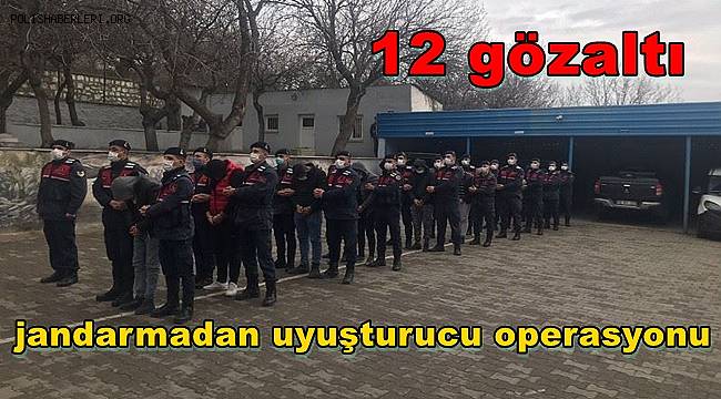 Balıkesir’de jandarmadan uyuşturucu operasyonu, 12 gözaltı