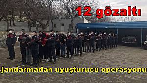 Balıkesir’de jandarmadan uyuşturucu operasyonu, 12 gözaltı