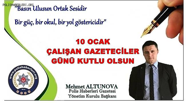Başkan Altunova'dan 10 Ocak Çalışan Gazeteciler Günü Mesajı