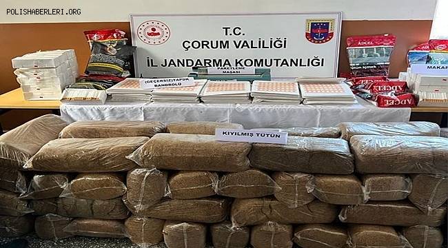 Çorum’da kaçak tütün operasyonu 