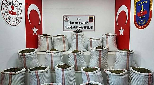 Diyarbakır'ın Lice kırsalında 516 kilo uyuşturucu ele geçirildi 
